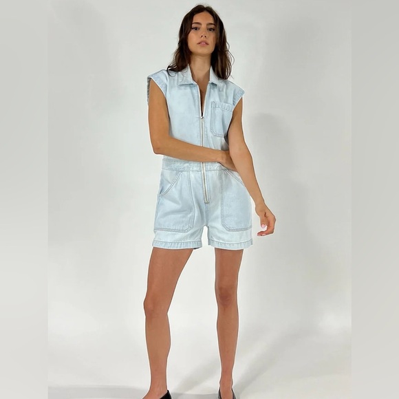 STUNNING Etica Light Blue Denim Romper. (M) - Picture 1 of 4